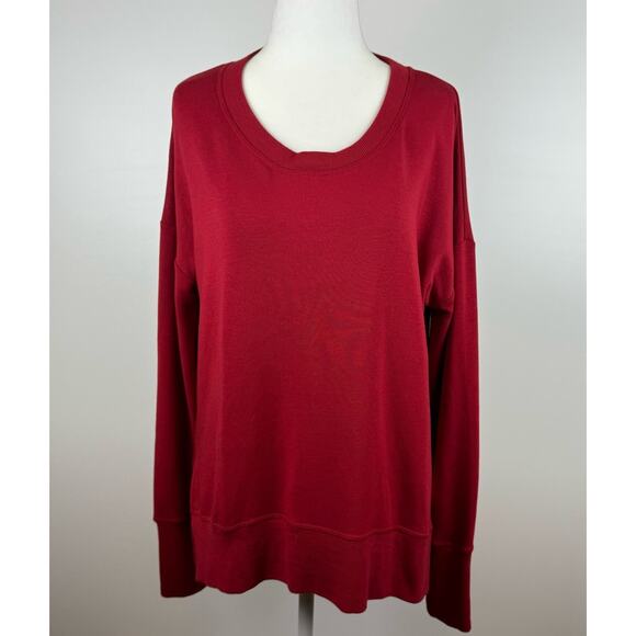 Athleta Sweaters - Athleta Womens Pullover Crew Neck Sweatshirt in Red Sz S |‎ Athleisure Workout